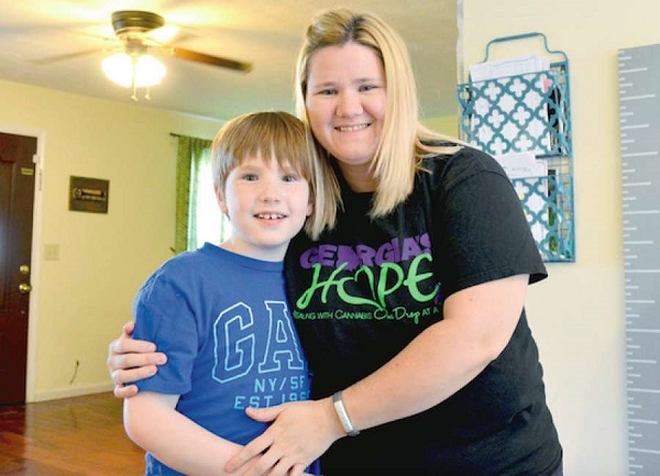 Jillian Bramlett has seen marijuana- derived medicine do amazing things for son Aiden, who had a seizure disorder, autism, and memory problems.