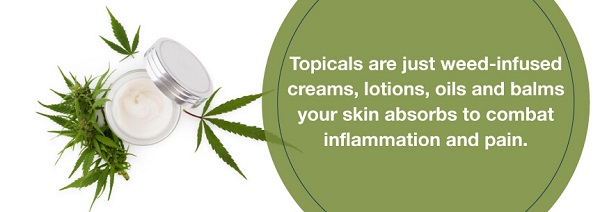 Cannabis topicals are weed-infused creams, lotions, oils and balms your skin absorbs to combat inflammation and pain.