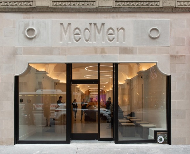 For a store devoid of shoppers, MedMen still feels busy with activity and people.