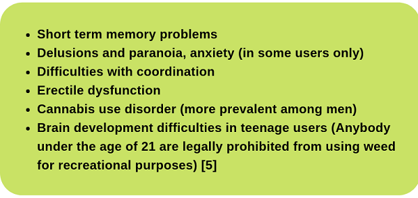 Dangers of Recreational Use of Marijuana